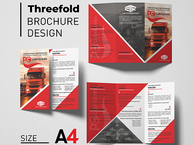 Threefold brochure design booklet brochure polygraphy