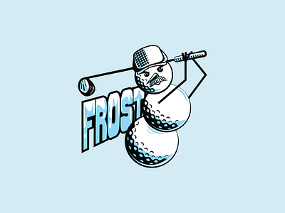 Frost Golf Logo frost frosty golf golfing graphic design ice illustration logo snow snowman sport