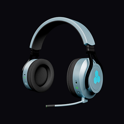 The Headset 3d modeling advertising animation autodesk maya branding digital design graphic design high resolution lighting materials packaging design photorealism photoshop product visualization rendering substance painter texturing uv mapping vray renderer