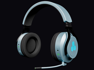 The Headset 3d modeling advertising animation autodesk maya branding digital design graphic design high resolution lighting materials packaging design photorealism photoshop product visualization rendering substance painter texturing uv mapping vray renderer