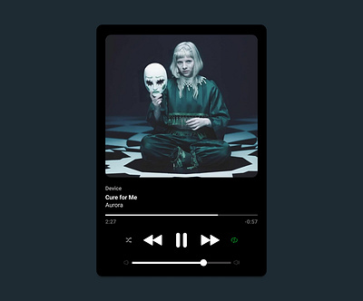 Daily UI #009 Music Player challenge cure for me dailyui ui