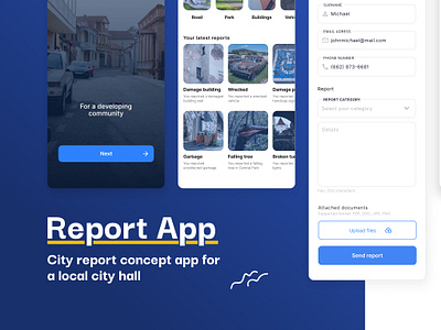 Reporting app concept #mobile #cityhall cityhallapp issues mobileuiux reporting ui