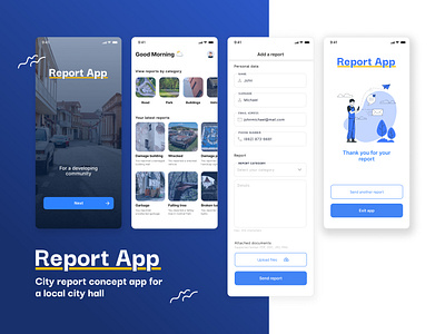 Reporting app concept #mobile #cityhall cityhallapp issues mobileuiux reporting ui