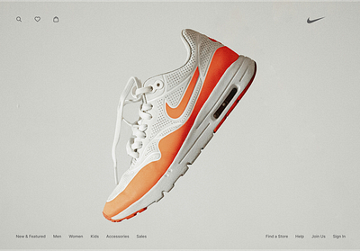 Website Hero Section Design for Nike design ui user experience user interface ux web website