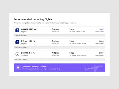 Recommended departing flights app clean clean ui design flights illustration irakli lolashvili minimalistic schedule time travel ui