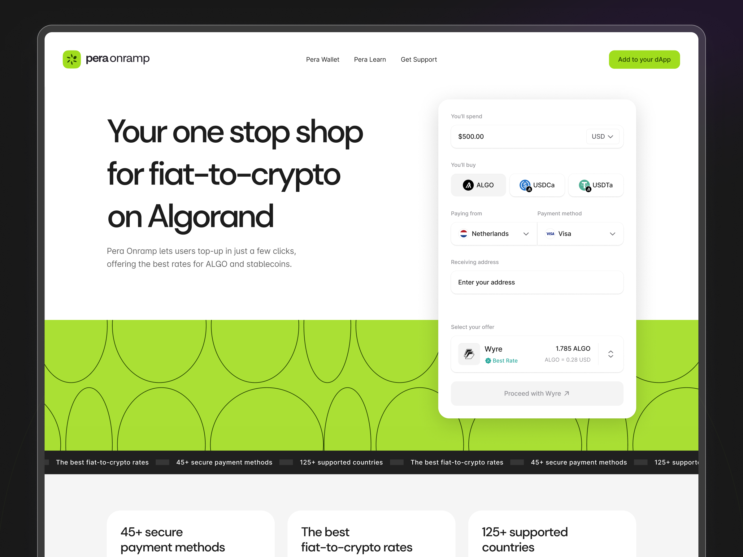 Fiat to Crypto Onramp by Can Goktas on Dribbble