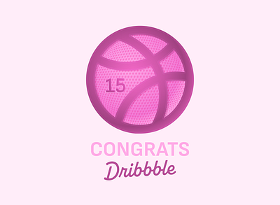 Dribbble 15 15 ball basketball birthday branding design digital art graphic design illustration logo logotype minimalism minimalist modern pink sir13 vector vector illustration