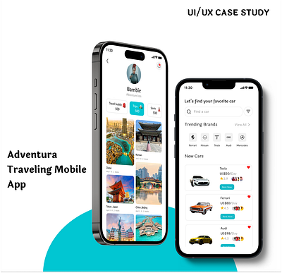 Adventura travel mobile app ui