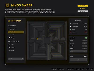 LOCATION TRACKER #020 HOME MONITORING DASHBOARD #021 SEARCH #022 branding dailyui logo ui