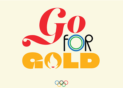 GO FOR GOLD design graphic design olympics paris paris2024 parisolympics sports sportstypography typography