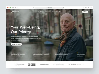 Safe Haven - Insurance Landing Page Website business website clean website finance website healthy website hero design insurance insurance landing page insurance website landing page user interface design