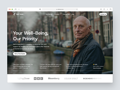 Safe Haven - Insurance Landing Page Website business website clean website finance website healthy website hero design insurance insurance landing page insurance website landing page user interface design