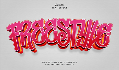 Text Effect Freestyle 3d freestyle logo text effect urban