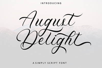 August Delight | Handwritten Font august best branding business creative delight design fashion font graphic design handwritten illustration international logo logotype modern quality script typeface vorgud