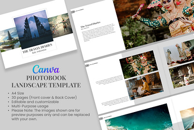 Canva Photobook Landscape Template branding canva ebook canvatemplate editorial layout graphic design photobook photography template portfolio showcase template wedding template