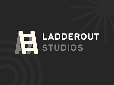 Ladderout Studios agency brand identity branding design geometric logo icon illustration ladder lettermark mark minimal modern realistic shade studio symbol symmetric tech type typography