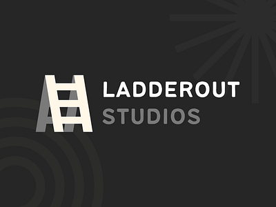 Ladderout Studios agency brand identity branding design geometric logo icon illustration ladder lettermark mark minimal modern realistic shade studio symbol symmetric tech type typography