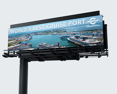 World's Best Cruise Port Billboard advertisement advertising billboard branding design graphic design logo marketing signage typography vector