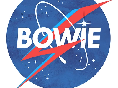 BOWIE SPACE LOGO bold branding david bowie design illustration logo music