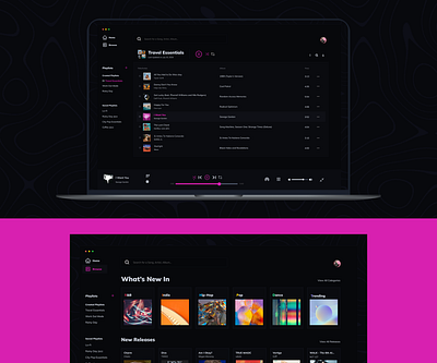 Pink Vibes - Music Player dailyui dark music player ui design