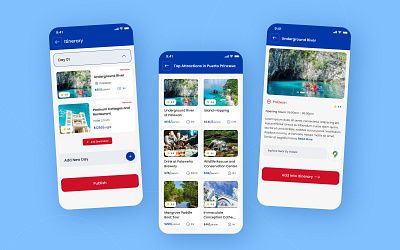 Mobile App For Tourism 3d animation branding graphic design logo mobile app mobile design mobile ui motion graphics tour mobile app tourguide tourguide mobile app traveler mobile traveling traveling mobile app ui ui design uiux