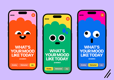 Mood Tracker App branding design graphic design illustration logo typography ui ui ux ux vector