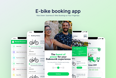 E-Bike Booking App app application branding e bike booking app! 🚴‍♂️💨 login screen motion graphics ui ui design ux