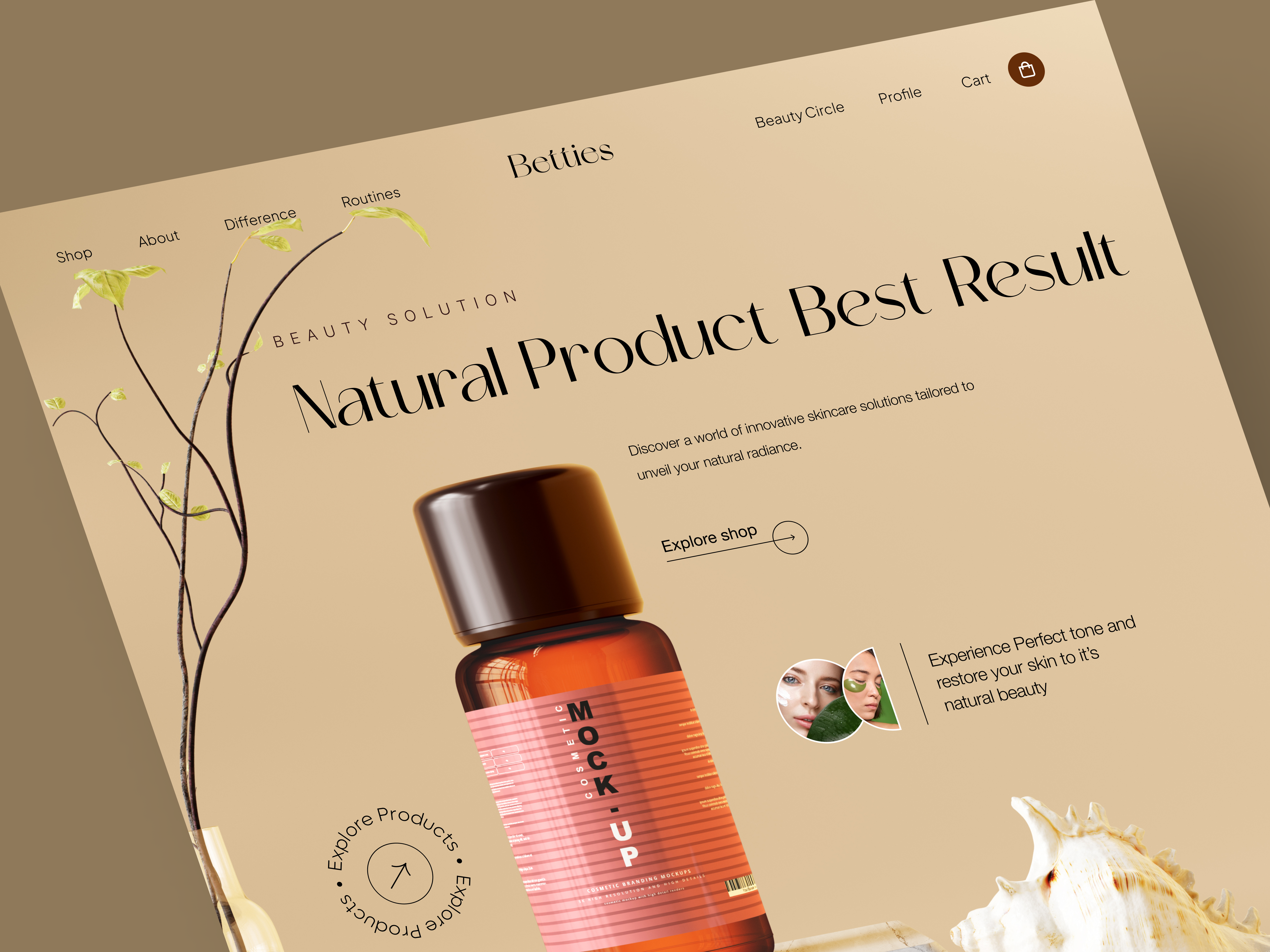 Example of Cosmetics Website Design