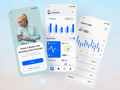 Health Track Mobile App antdesk app app design design doctor efatuix eftear health health care healthcare ios medical mobile app mobile design mobilr app design tracker app tracker apps ui design ux wellness