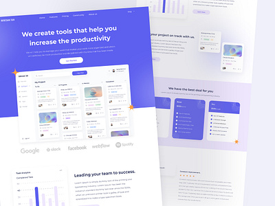 Task Management Landing Page dashboard dashboard design design dribbble landing page management plan productivity saas task task management ui ui design uiux user experience user interface ux ux design website