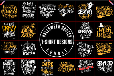 HALLOWEEN T-SHIRT DESIGNS BUNDLE bundle graphic design halloween marketing t shirt designs typography