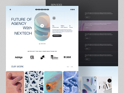 Nextech Digital Agency Website agency agency landing page agency website branding company creative creative agency creative direction design digital agency digital marketing landing page marketing popular portfolio studio ui uiux web design website