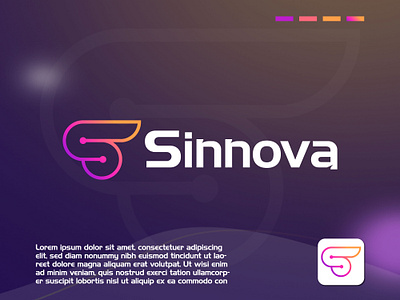 Sinnova Technology S letter Logo Designs branding creative design graphic design letter logo logo logo designs logos logotype modern logo vector