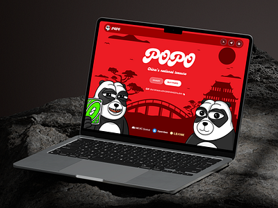 POPO Meme Coin Landing Page blockchain clean crypto cryptocurrency design japanis style landing page meme meme listing memecoin memecoin landing page memes pepe pepe design popo design token ui ui design website website design