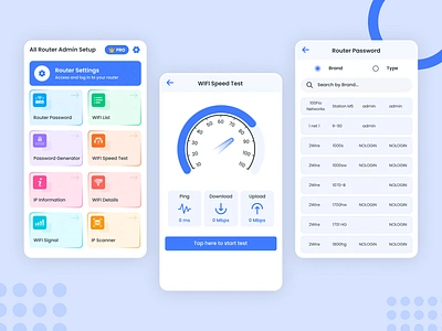 All Router Admin Setup App design app app design mobile app router app speed test app uiux wifi app
