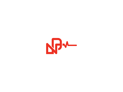 NP + Pulse branding company graphic design line logo medical