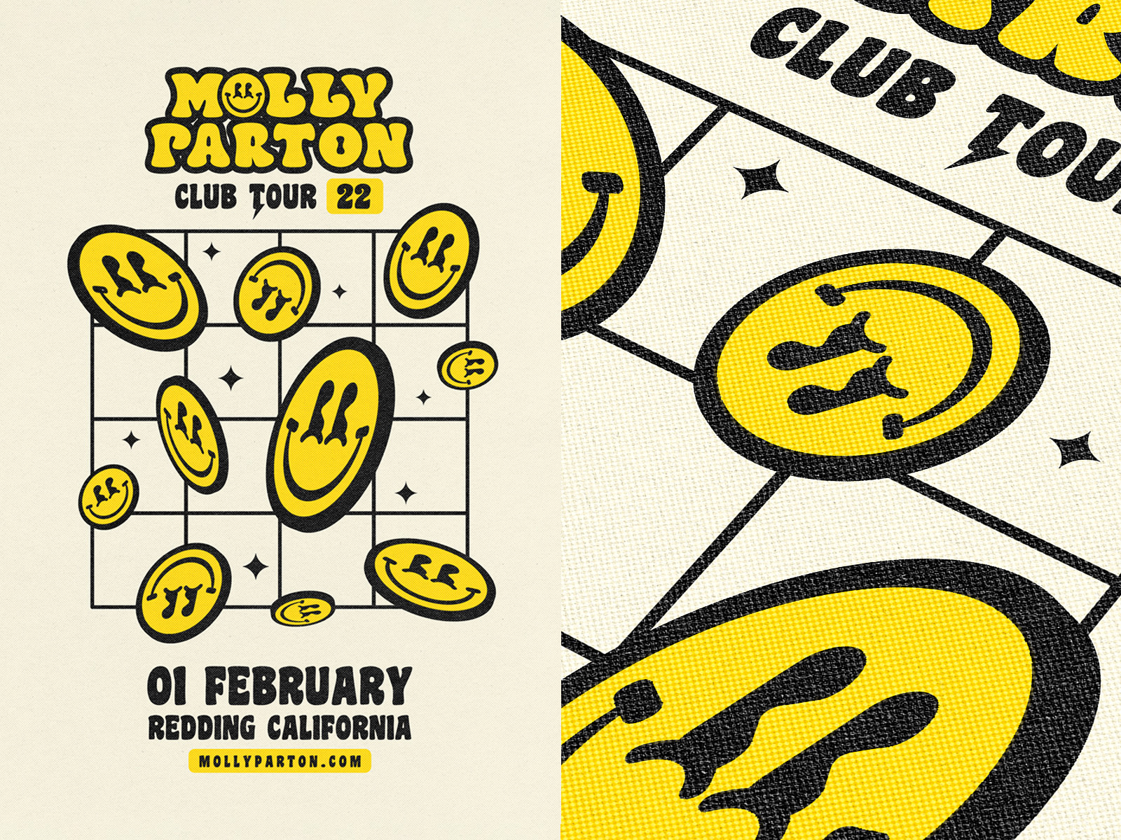 Molly Parton - Brand Identity 😃 acid smiley artist branding brand identity branding california character character design dj dj branding graphic design groovy illustration jeffrey dirkse logo music retro smiley vector visual identity