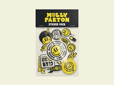 Molly Parton - Brand Identity 😃 acid smiley artist artist branding brand identity branding character character design design dj fashion graphic design groovy illustration jeffrey dirkse logo music smiley sticker vector visual identity