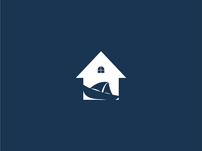 Home + Sailboat branding company graphic design logo modern real estate sailboat