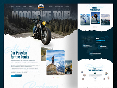 Adventure-Mountain Bike Ride Landing Page branding logo ui
