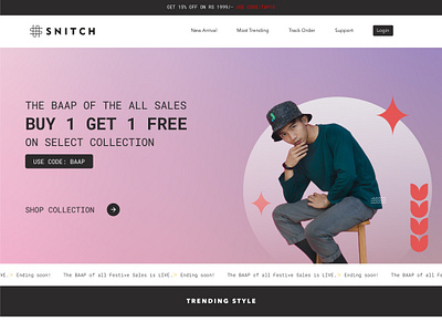 Snitch branding design fashion figma graphic design ui uiux website