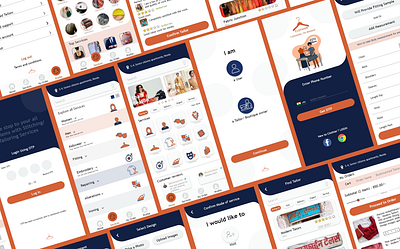 Tailor app screens ui