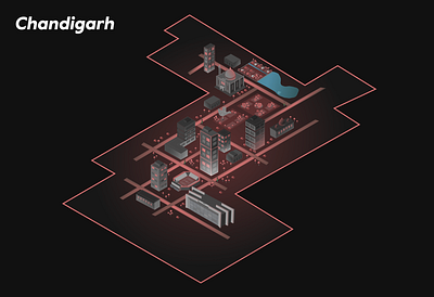 Chandigarh imaginary map graphic design