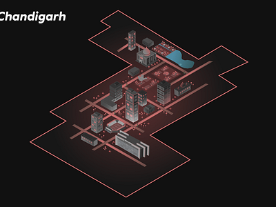 Chandigarh imaginary map graphic design