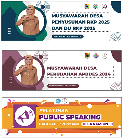 Banner Pemerintah Desa Rambipuji banner design graphic design vector