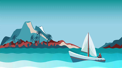 Ocean animation animation de design graphic design illustration motion graphics ve vector