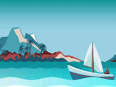Ocean animation animation de design graphic design illustration motion graphics ve vector