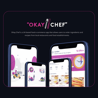 Food delivery E-commerce app for Okay Chef e commerce design ecommerce app ecommerce app design ecommerce website