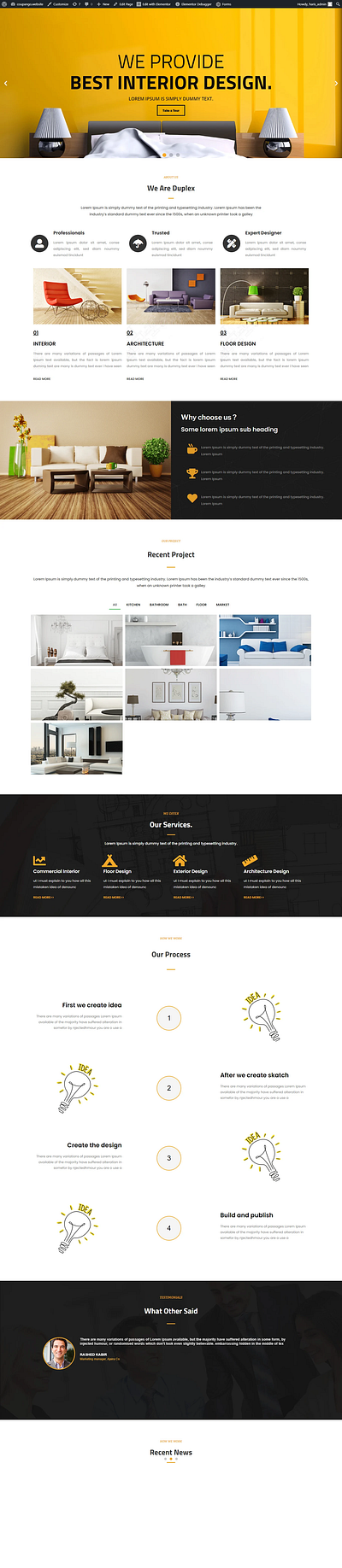 Interior Designer's branding ui ux web development webdesign