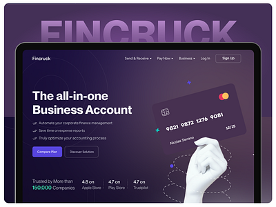 Fincruck Finance Website 2024 3d animation app branding design graphic design illustration ios app logo mobile motion graphics ofspace ui ux